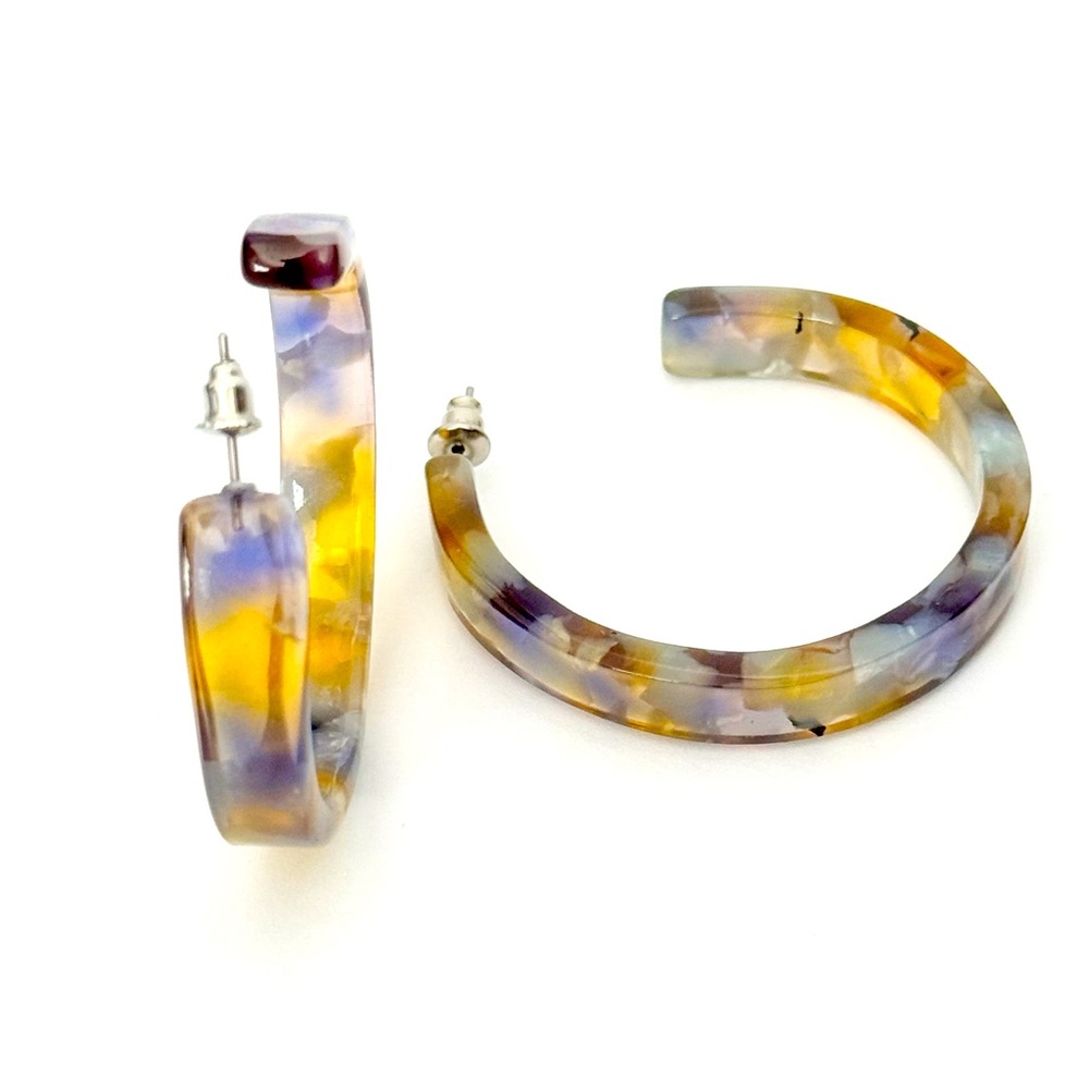 Plastic hoop earrings